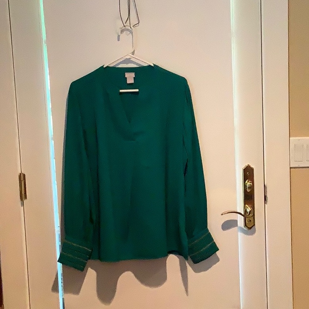 Emerald green blouse